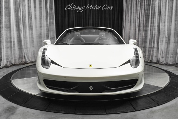 Used-2015-Ferrari-458-Spider-Only-6K-Miles-Diamond-Stitch-LOADED-26k-Pearl-White-Factory-Paint