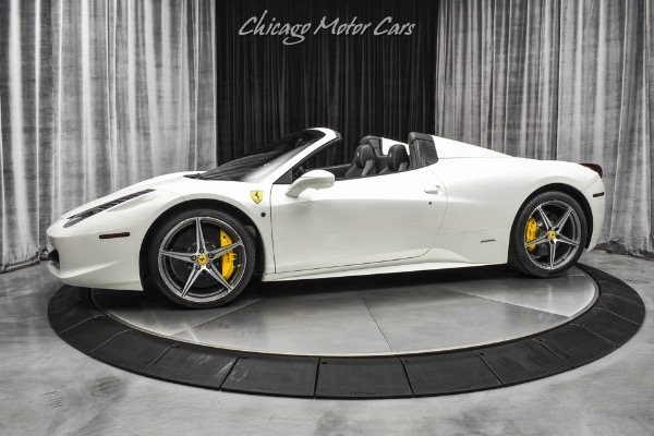 Used 2015 Ferrari 458 Spider Only 6K Miles! Diamond Stitch! LOADED $26k Pearl White Factory Paint! for sale Sold at Chicago Motor Cars in West Chicago IL 60185 1