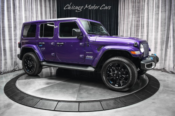 Used 2023 Jeep Wrangler Unlimited Sahara 4xe SUV Limited Edition Purple Reign Color Cold Weather Package for sale Sold at Chicago Motor Cars in West Chicago IL 60185 6
