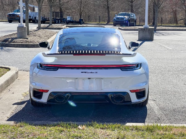 Used 2022 Porsche 911 Turbo S Coupe Only 850 Miles! Stunning Spec! LOADED! White/Black for sale Sold at Chicago Motor Cars in West Chicago IL 60185 5