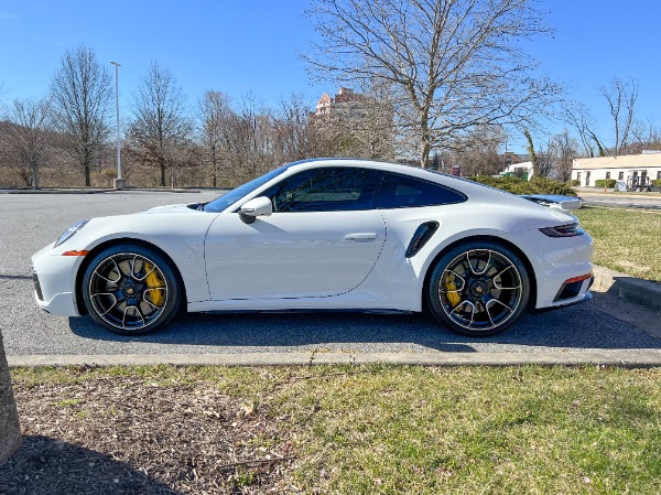 Used 2022 Porsche 911 Turbo S Coupe Only 850 Miles! Stunning Spec! LOADED! White/Black for sale Sold at Chicago Motor Cars in West Chicago IL 60185 1