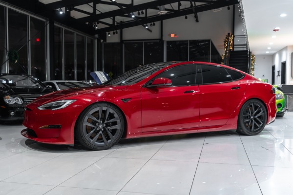 Used 2022 Tesla Model S Plaid Sedan Autopilot! GORGEOUS Spec! Arachnid Wheels! LOW Miles! 1,020 HP! for sale Sold at Chicago Motor Cars in West Chicago IL 60185 2