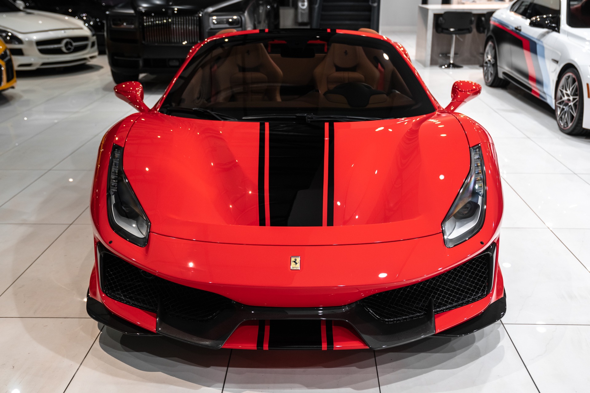 Used-2020-Ferrari-488-Pista-Spider-ONLY-280-Miles-TONS-of-Carbon-Fiber-Front-Lift-FULL-PPF-LOADED