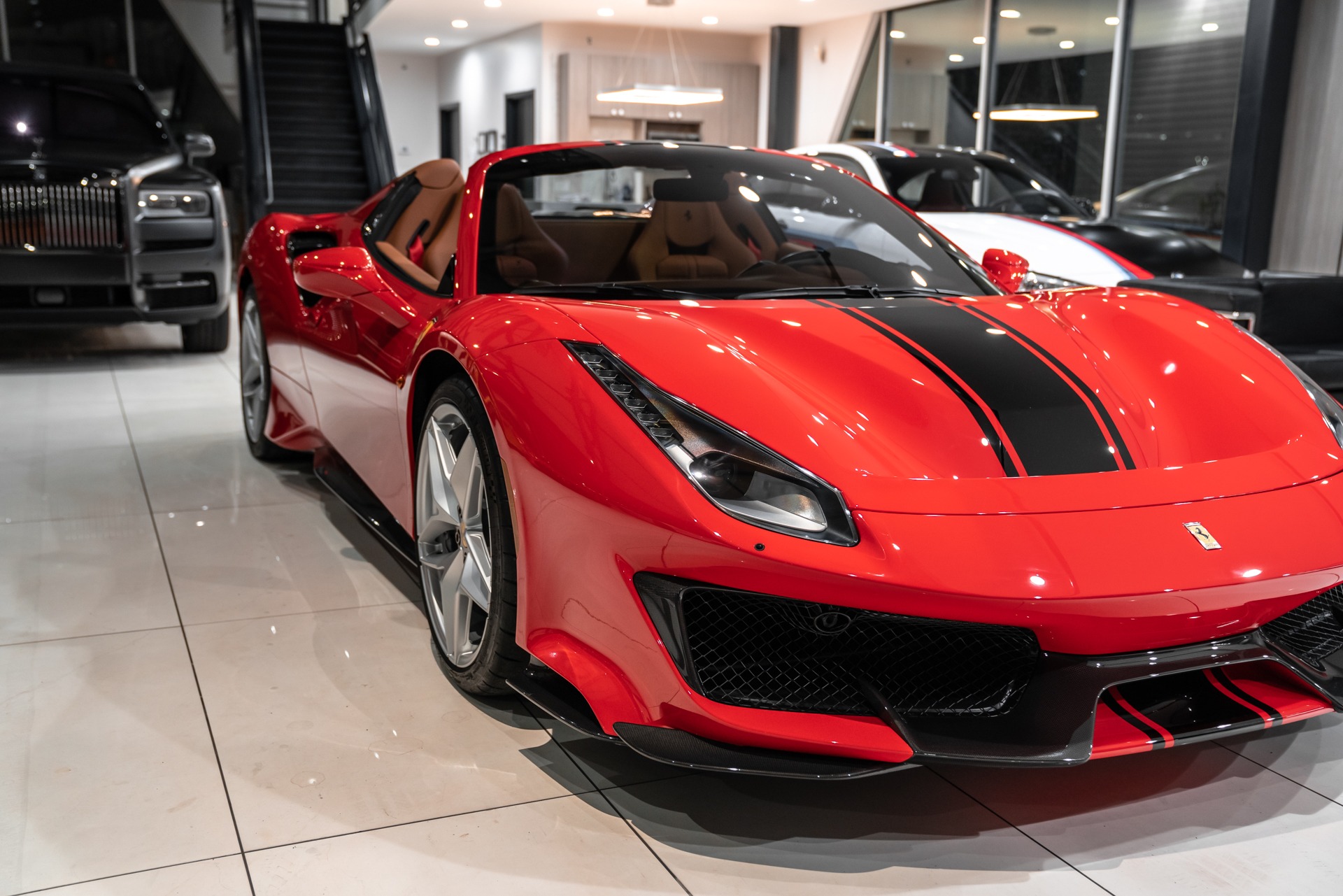 Used-2020-Ferrari-488-Pista-Spider-ONLY-280-Miles-TONS-of-Carbon-Fiber-Front-Lift-FULL-PPF-LOADED