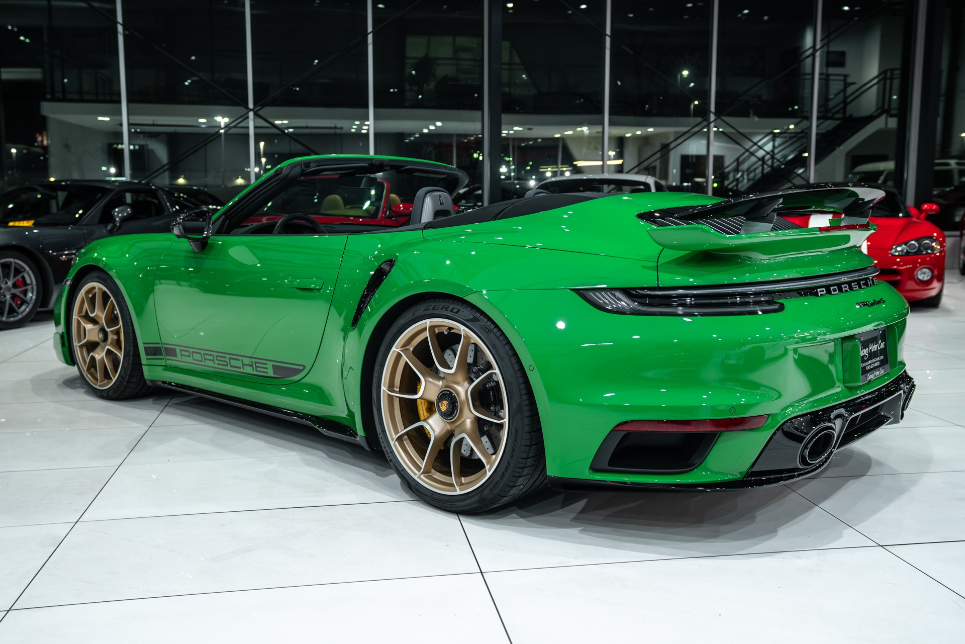 Used-2022-Porsche-911-Turbo-S-Convertible-Python-Green-RARE-Aero-Kit-Sport-Exhaust-FULL-PPF