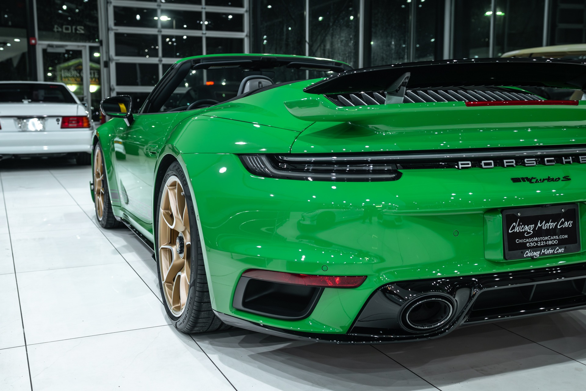 Used-2022-Porsche-911-Turbo-S-Convertible-Python-Green-RARE-Aero-Kit-Sport-Exhaust-FULL-PPF