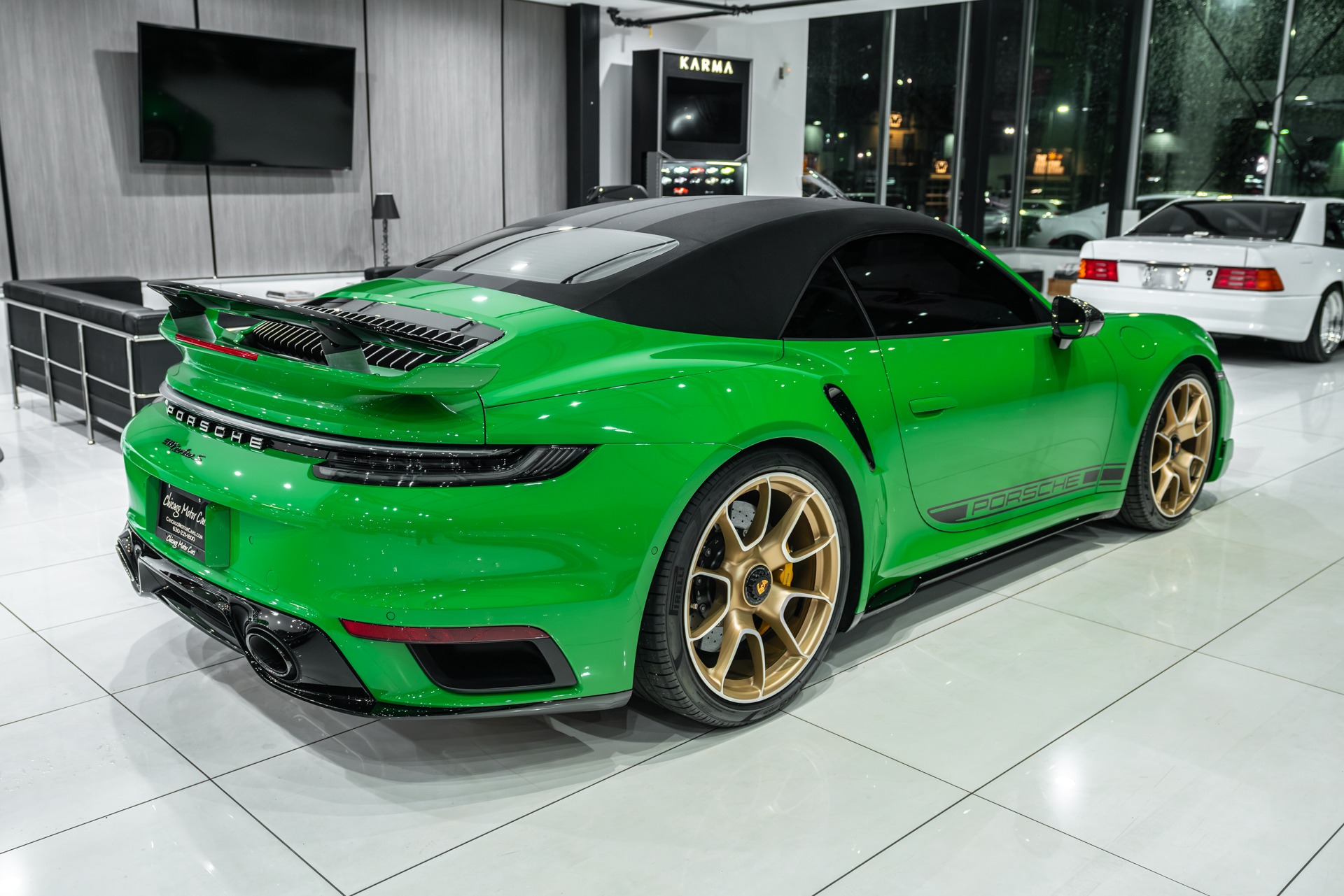 Used-2022-Porsche-911-Turbo-S-Convertible-Python-Green-RARE-Aero-Kit-Sport-Exhaust-FULL-PPF