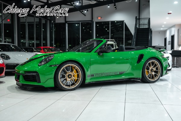 Used 2022 Porsche 911 Turbo S Convertible Python Green! RARE Aero Kit! Sport Exhaust! FULL PPF for sale Sold at Chicago Motor Cars in West Chicago IL 60185 1