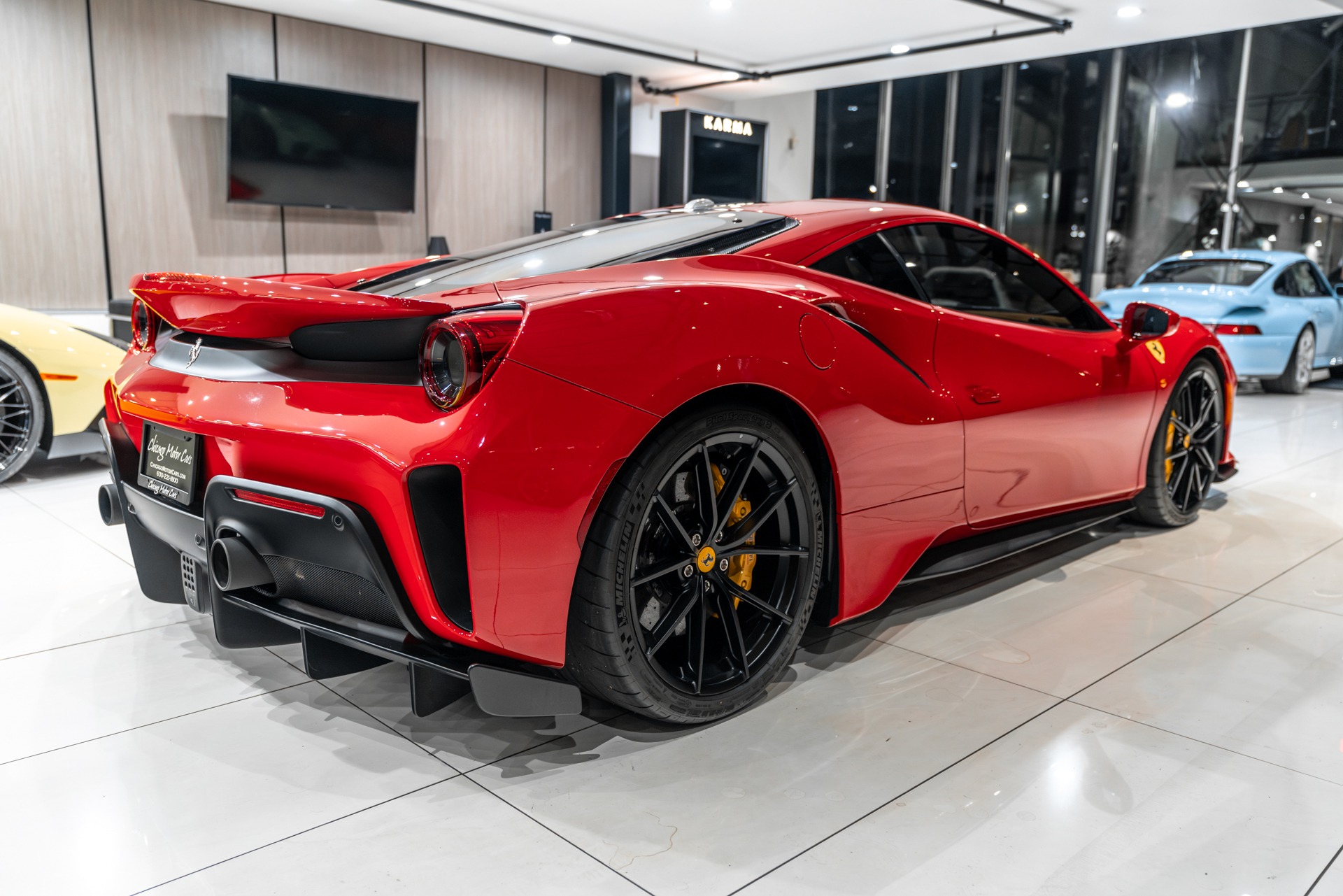 Used-2020-Ferrari-488-Pista-Coupe-LOW-Miles-FULL-PPF-Two-Tone-Stripe-Carbon-Racing-Seats