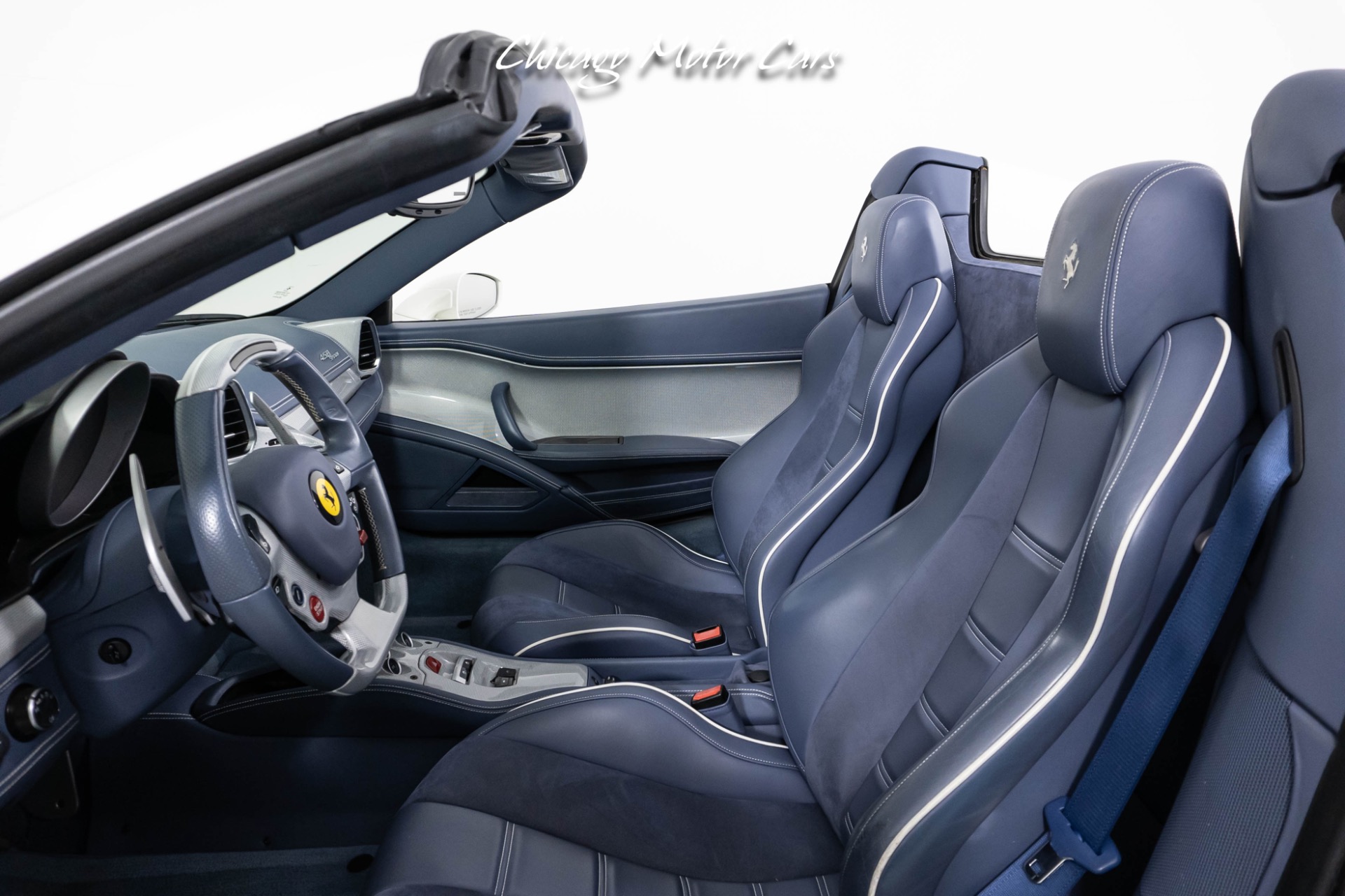 Used-2015-Ferrari-458-Spider-Convertible-1of1-Spec-Full-Carbon-Fiber-Interior-Blue-Seats