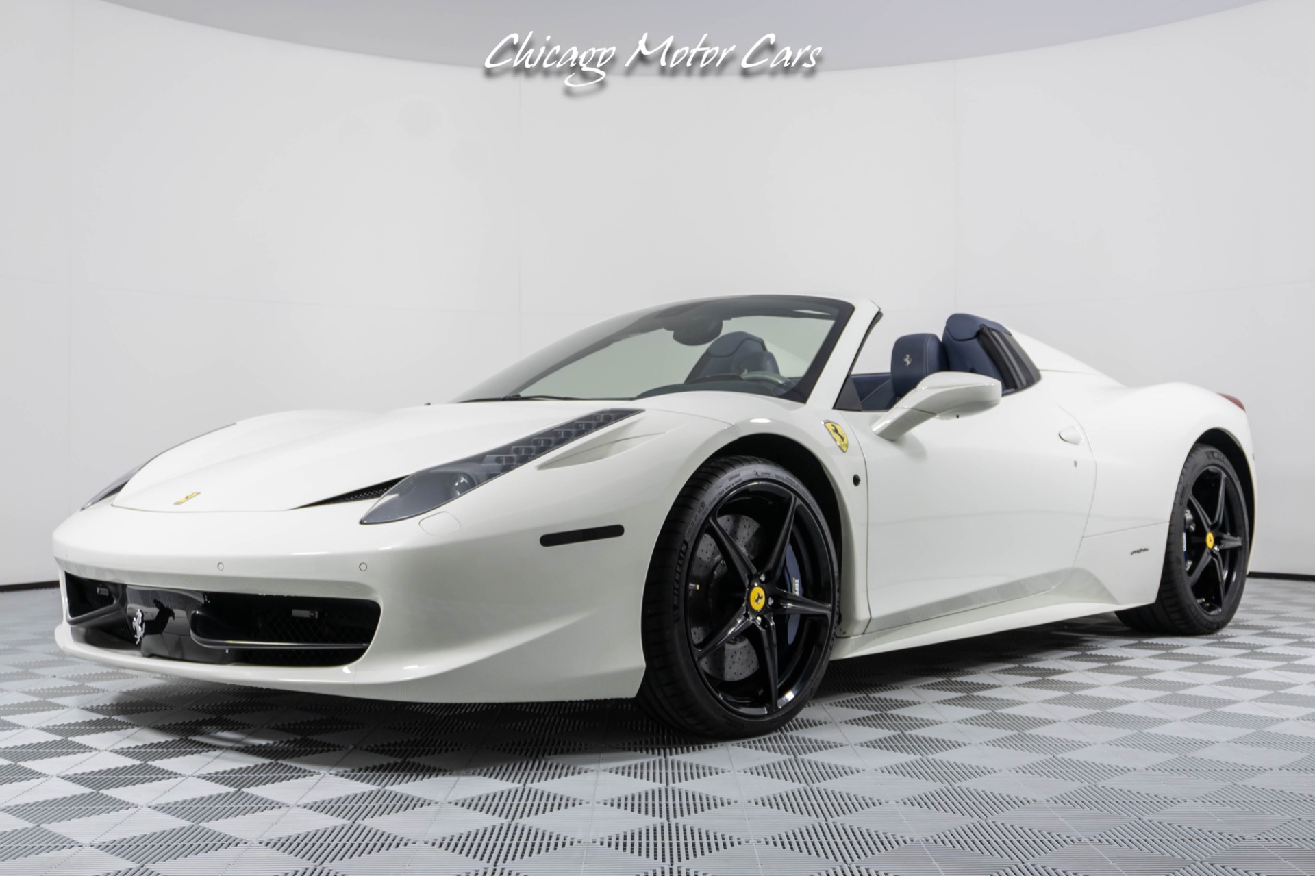 Used-2015-Ferrari-458-Spider-Convertible-1of1-Spec-Full-Carbon-Fiber-Interior-Blue-Seats