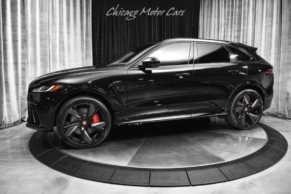 Used 2023 Jaguar F-PACE SVR 22 Inch Wheels Carbon Fiber Triple Black 542HP Panoramic Roof Loaded for sale Sold at Chicago Motor Cars in West Chicago IL 60185 1