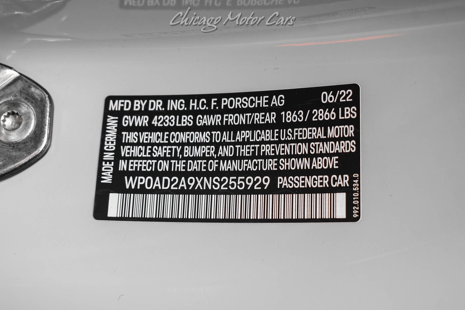 2022 PORSCHE 911 - Image 59