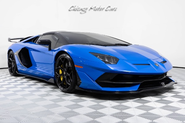 Used-2021-Lamborghini-Aventador-LP770-4-SVJ-Roadster-RARE-Blu-Nila-Paint-Electric-Heated-Seats