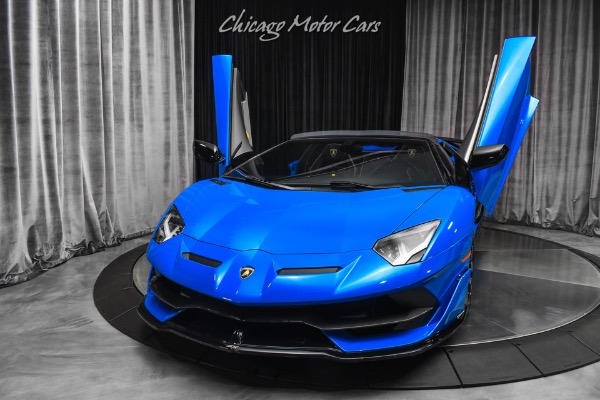 Used-2021-Lamborghini-Aventador-LP770-4-SVJ-Roadster-RARE-Blu-Nila-Paint-Electric-Heated-Seats