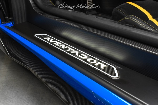 Used-2021-Lamborghini-Aventador-LP770-4-SVJ-Roadster-RARE-Blu-Nila-Paint-Electric-Heated-Seats