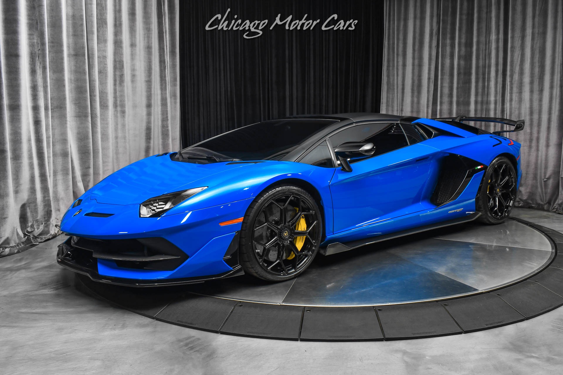 Used-2021-Lamborghini-Aventador-LP770-4-SVJ-Roadster-RARE-Blu-Nila-Paint-Electric-Heated-Seats