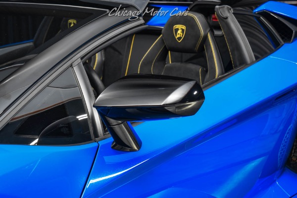 Used-2021-Lamborghini-Aventador-LP770-4-SVJ-Roadster-RARE-Blu-Nila-Paint-Electric-Heated-Seats