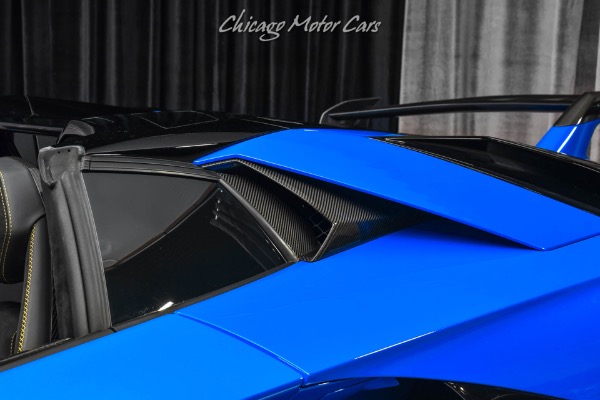 Used-2021-Lamborghini-Aventador-LP770-4-SVJ-Roadster-RARE-Blu-Nila-Paint-Electric-Heated-Seats