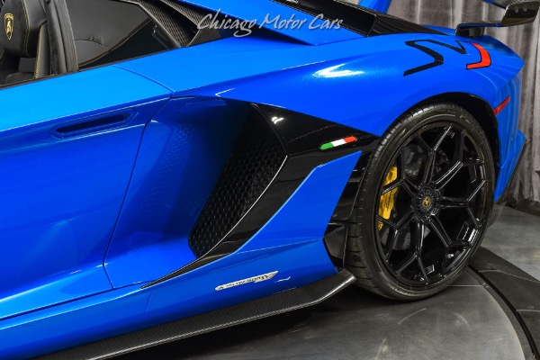 Used-2021-Lamborghini-Aventador-LP770-4-SVJ-Roadster-RARE-Blu-Nila-Paint-Electric-Heated-Seats