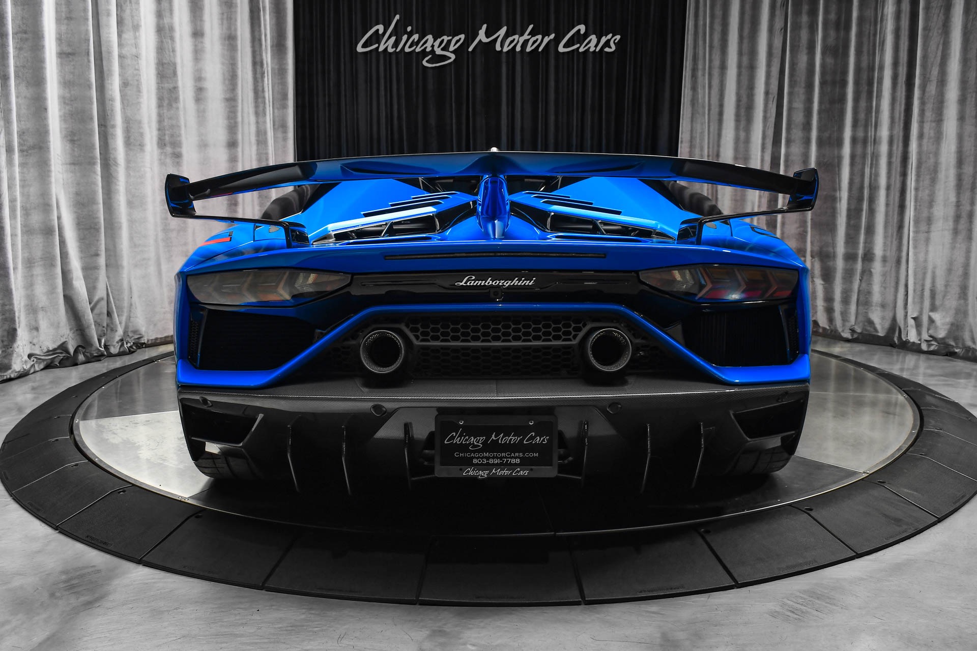 Used-2021-Lamborghini-Aventador-LP770-4-SVJ-Roadster-RARE-Blu-Nila-Paint-Electric-Heated-Seats