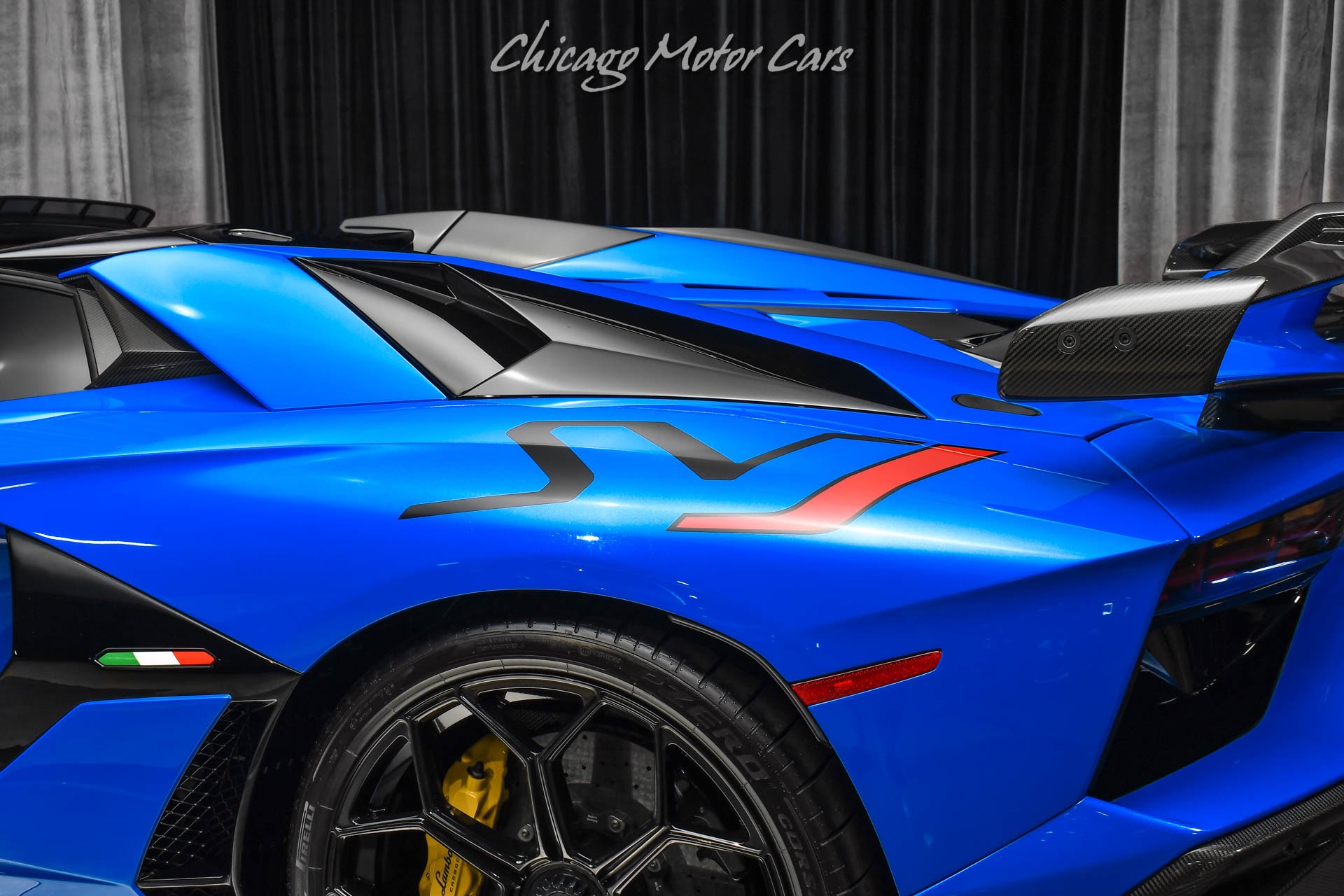 Used-2021-Lamborghini-Aventador-LP770-4-SVJ-Roadster-RARE-Blu-Nila-Paint-Electric-Heated-Seats