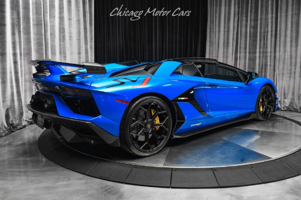 Used-2021-Lamborghini-Aventador-LP770-4-SVJ-Roadster-RARE-Blu-Nila-Paint-Electric-Heated-Seats