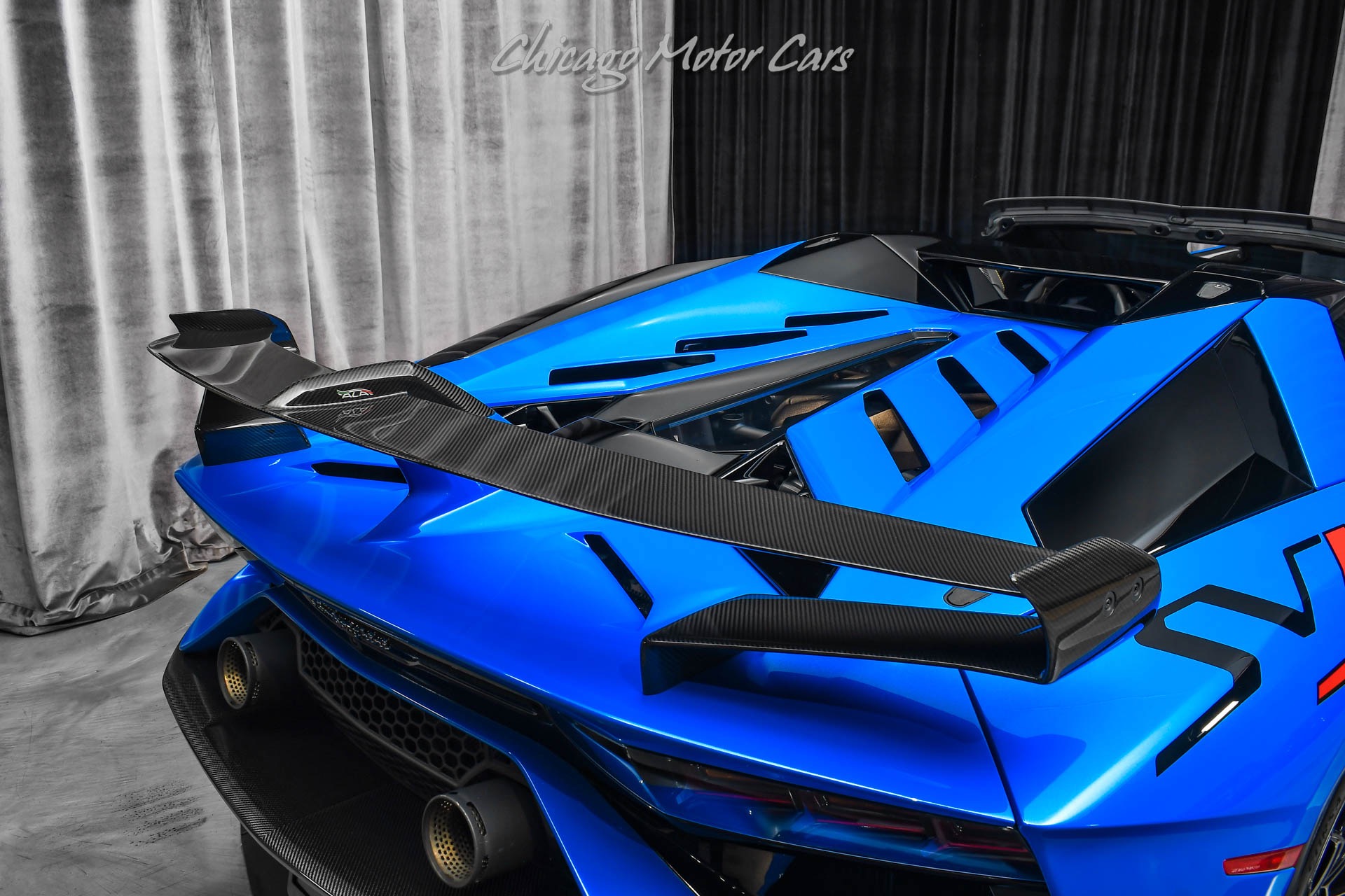 Used-2021-Lamborghini-Aventador-LP770-4-SVJ-Roadster-RARE-Blu-Nila-Paint-Electric-Heated-Seats