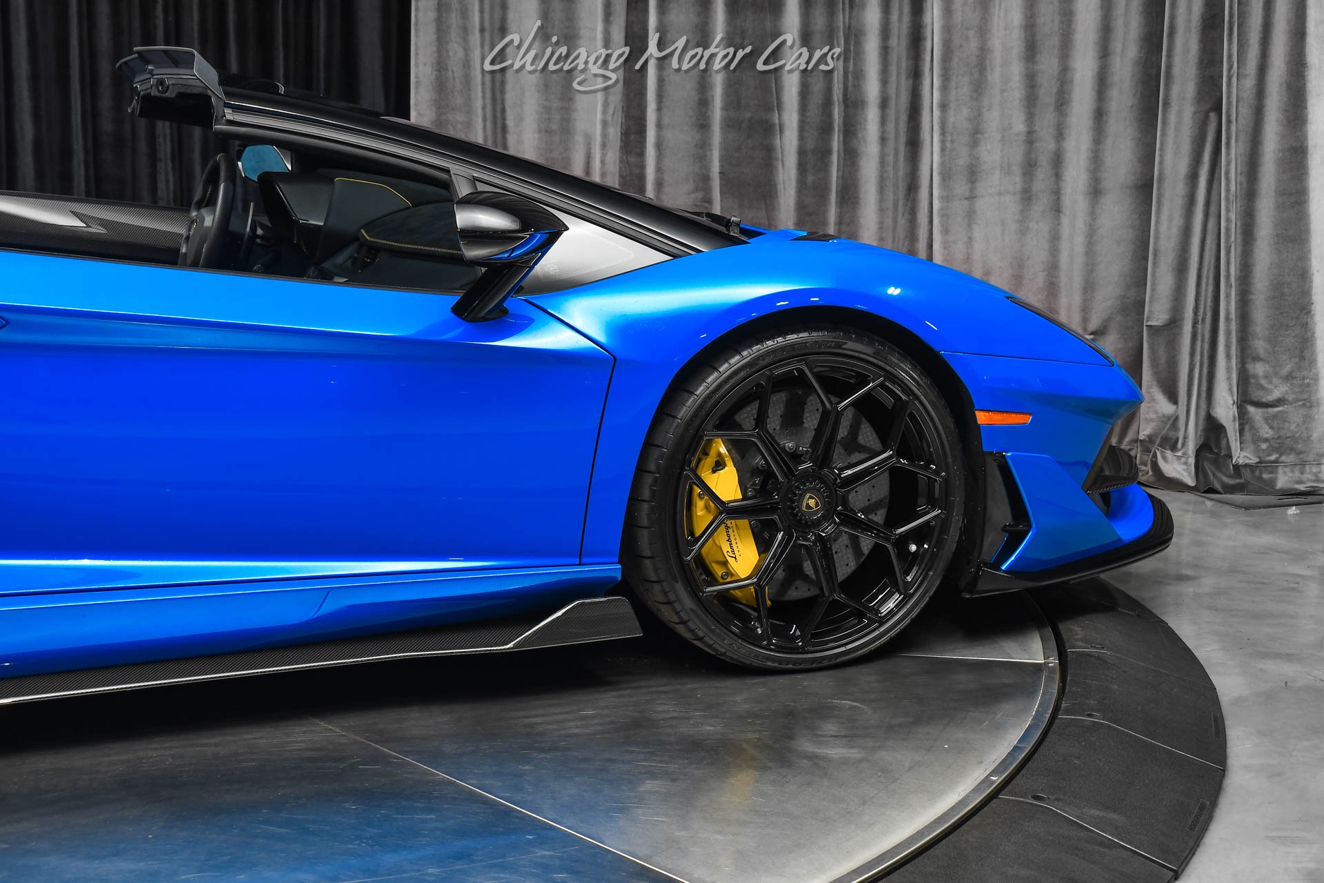 Used-2021-Lamborghini-Aventador-LP770-4-SVJ-Roadster-RARE-Blu-Nila-Paint-Electric-Heated-Seats