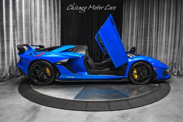 Used-2021-Lamborghini-Aventador-LP770-4-SVJ-Roadster-RARE-Blu-Nila-Paint-Electric-Heated-Seats