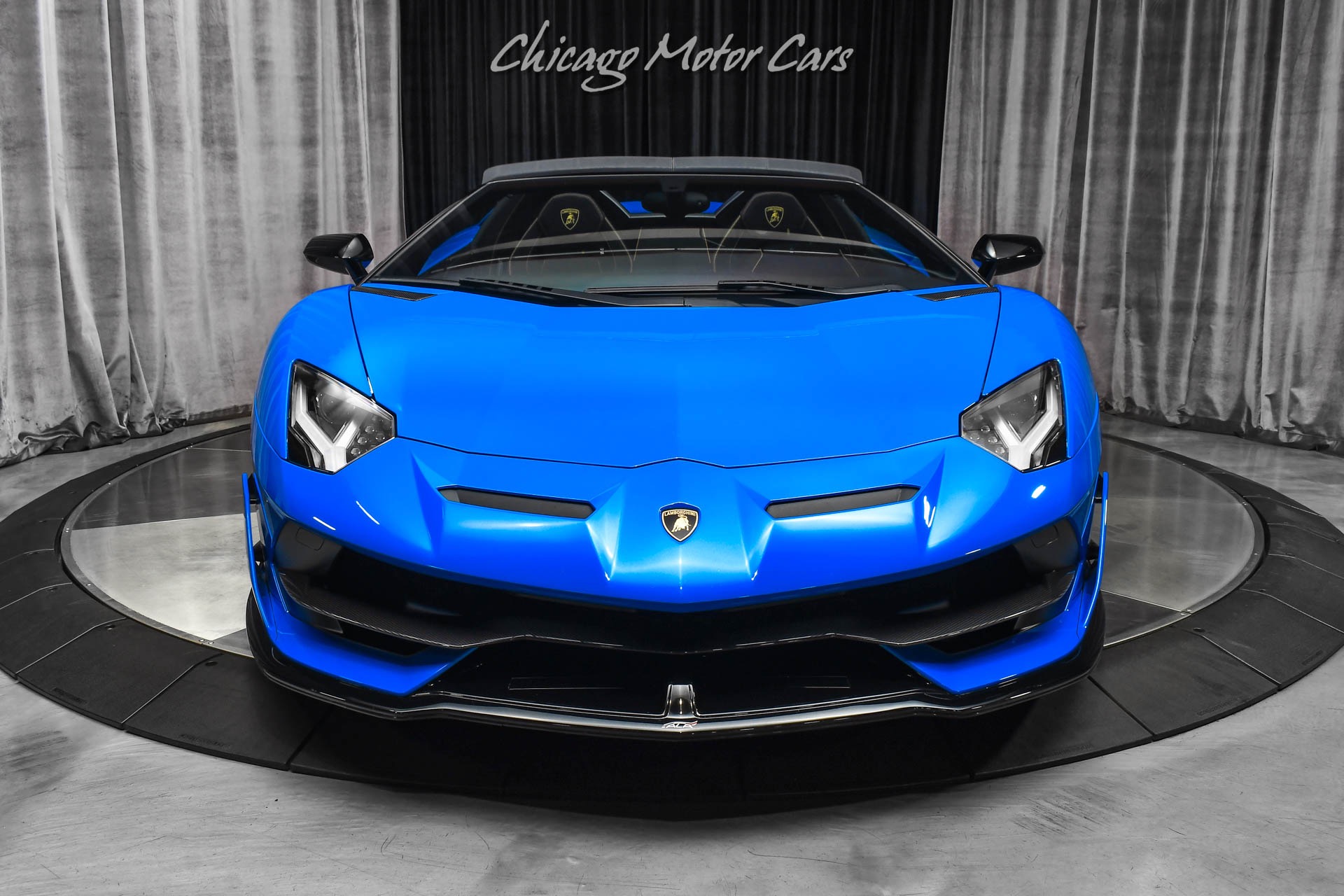 Used-2021-Lamborghini-Aventador-LP770-4-SVJ-Roadster-RARE-Blu-Nila-Paint-Electric-Heated-Seats