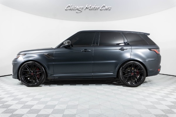 Used 2020 Land Rover Range Rover Sport SVR SVO Pallette Satin Black! Vossen Wheels! Red Interior! Quicksilver Exhaust! for sale Sold at Chicago Motor Cars in West Chicago IL 60185 2