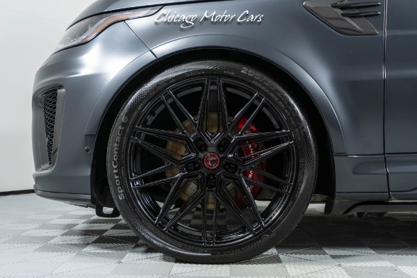 Used 2020 Land Rover Range Rover Sport SVR SVO Pallette Satin Black! Vossen Wheels! Red Interior! Quicksilver Exhaust! for sale Sold at Chicago Motor Cars in West Chicago IL 60185 3