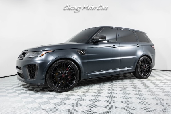 Used 2020 Land Rover Range Rover Sport SVR SVO Pallette Satin Black! Vossen Wheels! Red Interior! Quicksilver Exhaust! for sale Sold at Chicago Motor Cars in West Chicago IL 60185 1