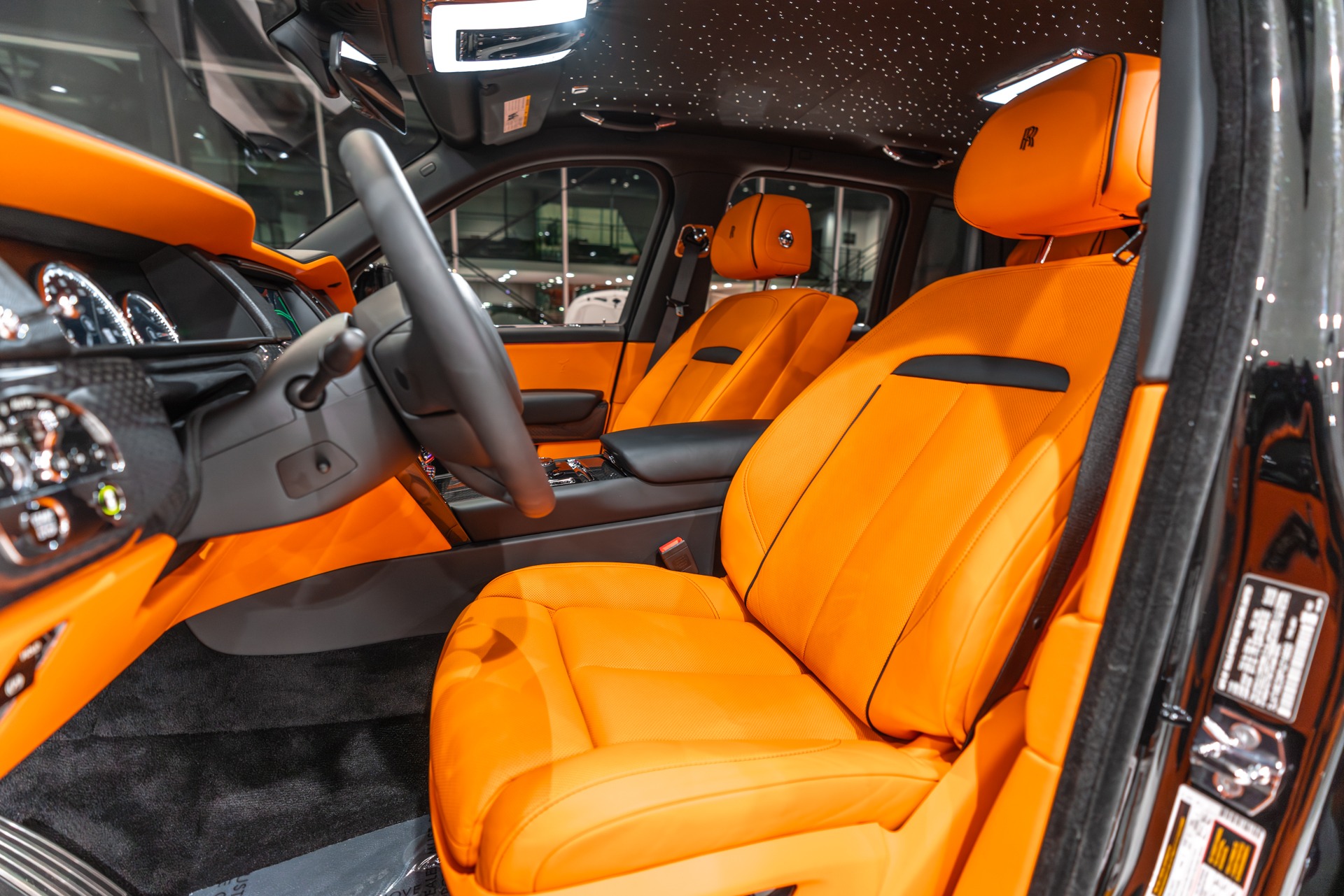 Used 2023 Rolls-Royce Cullinan Black Badge Original MSRP $491,750+ Mandarin  Orange Interior Carbon FIBER! For Sale (Special Pricing)