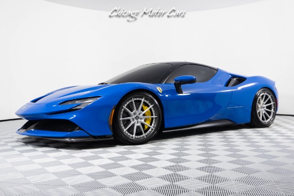Used 2023 Ferrari SF90 Stradale Azzurro Dino Finish! Novitec Springs! Anrky Wheels! for sale Sold at Chicago Motor Cars in West Chicago IL 60185 1