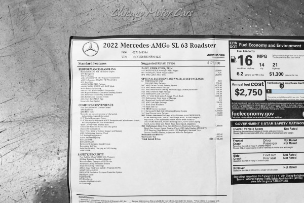 Used-2022-Mercedes-Benz-SL63-AMG-Convertible-211K-MSRP-Carbon-Ceramics-Aero-Pkg-Burmester-70-Miles