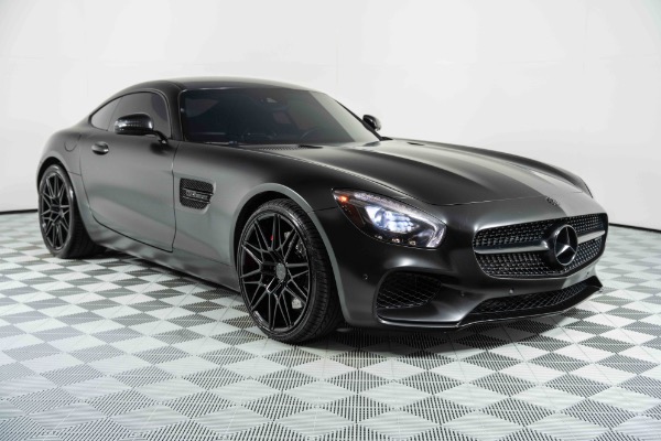 Used 2017 Mercedes-Benz AMG GT Satin Black on Red! Custom Performance Stage 2 Tune and Downpipes! for sale Sold at Chicago Motor Cars in West Chicago IL 60185 6