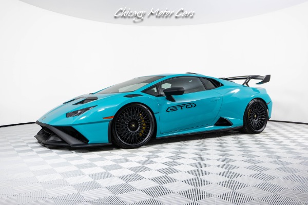 Used 2022 Lamborghini Huracan STO Rare Color! Alcantara Interior! Forged Monoblock Wheels! for sale Sold at Chicago Motor Cars in West Chicago IL 60185 1