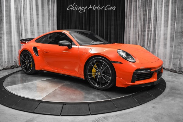 Used 2022 Porsche 911 Turbo S Lava Orange! Front Lift! Carbon Roof! Burmester! FULL PPF! LOADED! for sale Sold at Chicago Motor Cars in West Chicago IL 60185 6