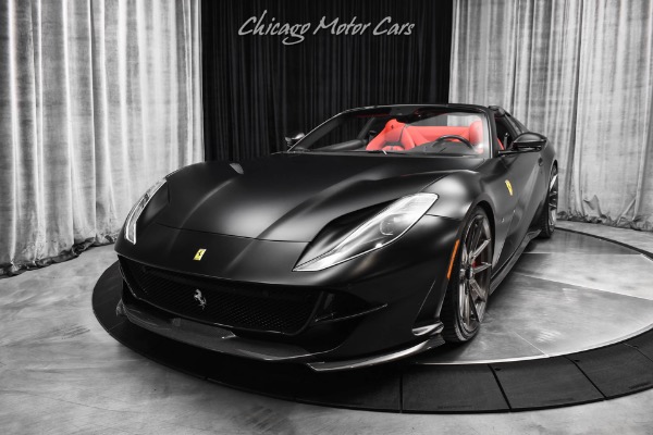 Used 2021 Ferrari 812 GTS Factory Matte Blk! Red Int! Full Stealth PPF! Novitec body Kit! Exhaust! for sale Sold at Chicago Motor Cars in West Chicago IL 60185 2