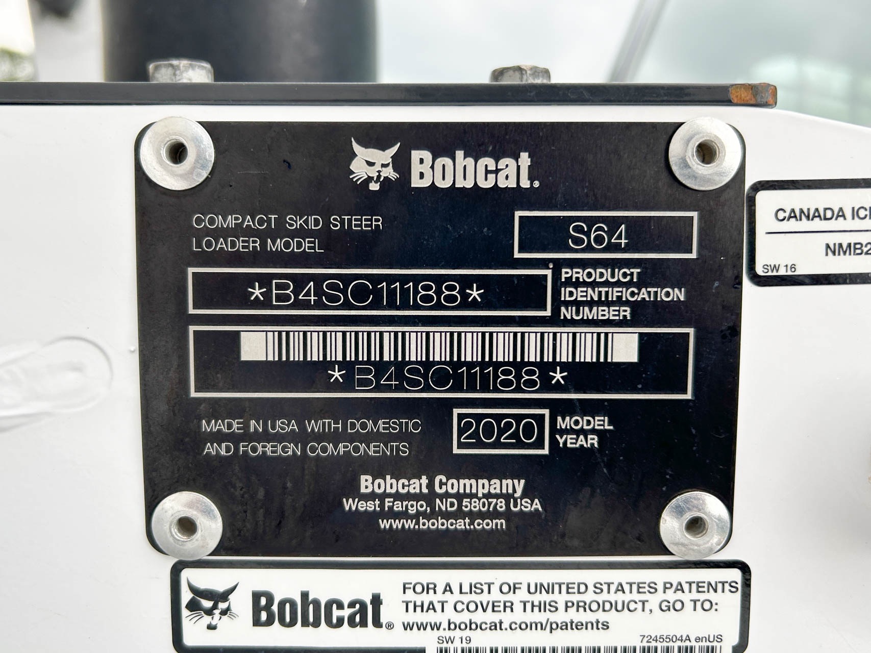 2020 BOBCAT S64 SKIDLOADER - Image 24