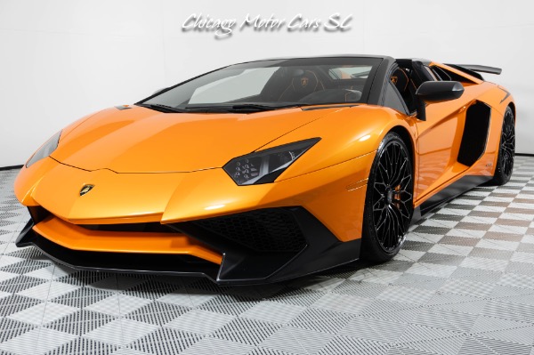 Used 2017 Lamborghini Aventador LP750-4 SV Roadster RARE Arancio Atlas Finish Only 9K Miles Front Lift for sale Sold at Chicago Motor Cars in West Chicago IL 60185 6