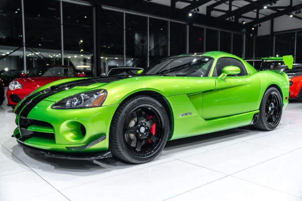 Used-2010-Dodge-Viper-SRT-10-ACR-Coupe-6-Speed-Manual-Snakeskin-Green-Pearl-LOW-Miles-RARE