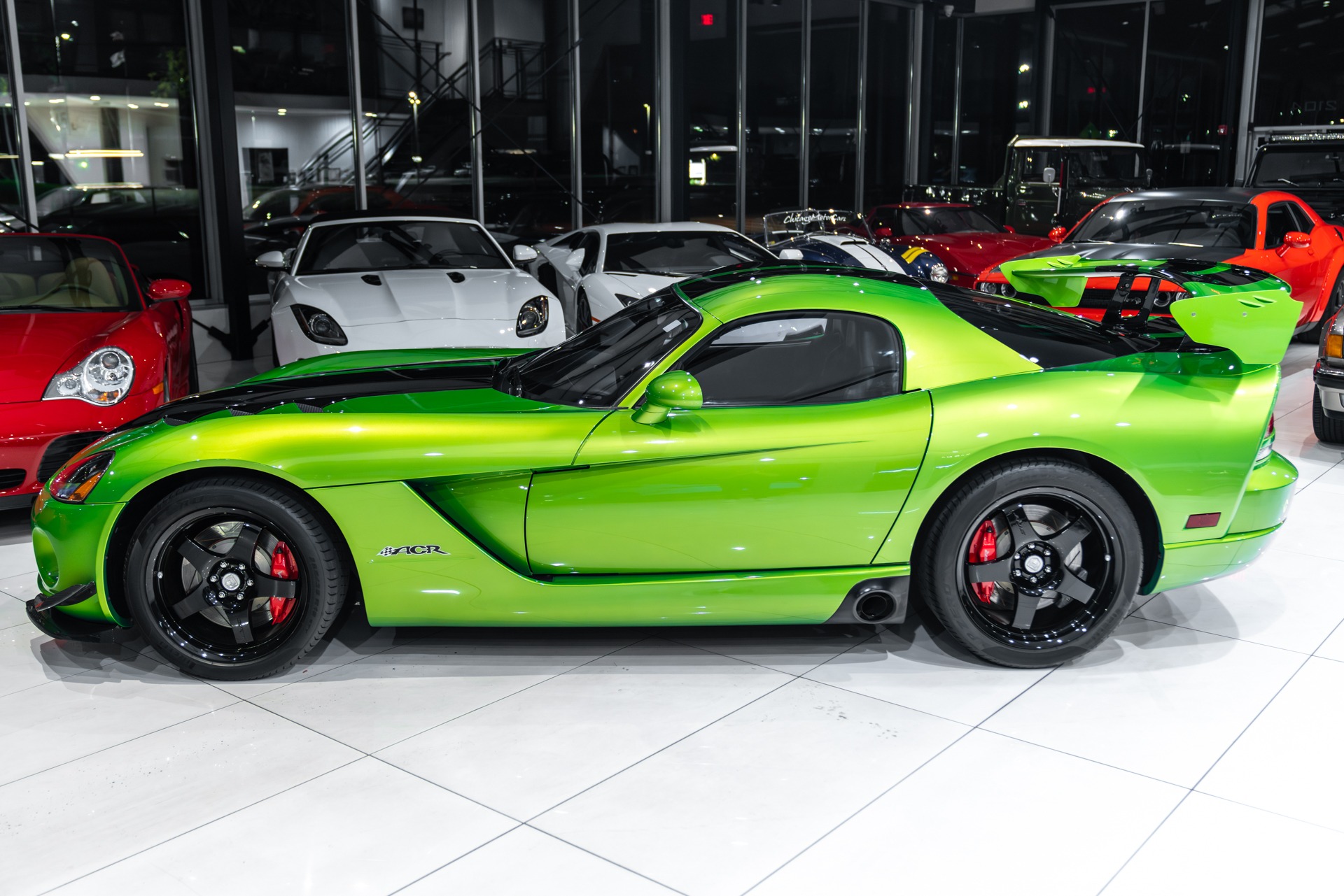 Used-2010-Dodge-Viper-SRT-10-ACR-Coupe-6-Speed-Manual-Snakeskin-Green-Pearl-LOW-Miles-RARE