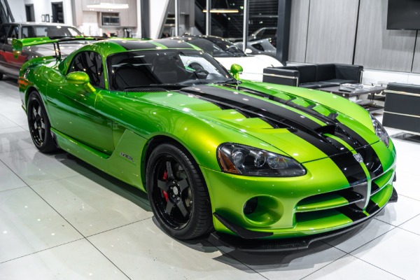 Used-2010-Dodge-Viper-SRT-10-ACR-Coupe-6-Speed-Manual-Snakeskin-Green-Pearl-LOW-Miles-RARE