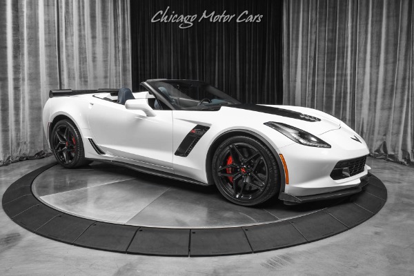Used 2015 Chevrolet Corvette Z06 3LZ Convertible Z07 Package! MSRP $107,340+ White with Blue Interior! for sale Sold at Chicago Motor Cars in West Chicago IL 60185 6