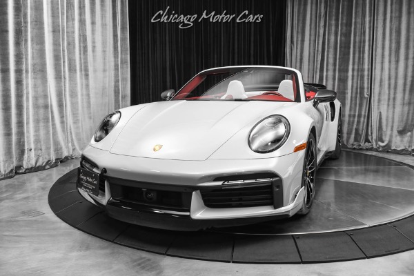 Used 2022 Porsche 911 Turbo S Cabriolet HIGH SPEC! Only 1400 Miles Chalk/Red LOADED Perfect! for sale Sold at Chicago Motor Cars in West Chicago IL 60185 2