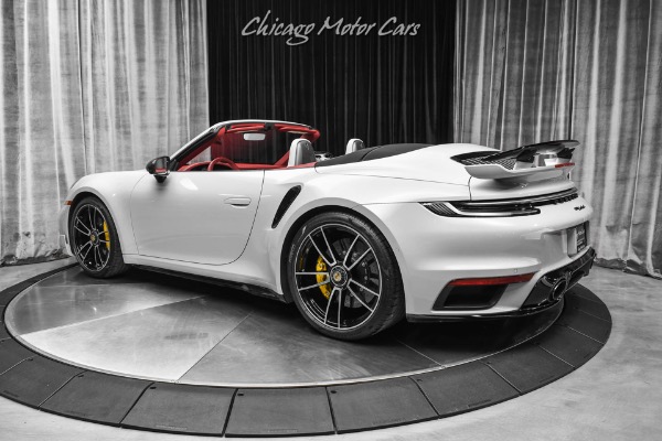 Used 2022 Porsche 911 Turbo S Cabriolet HIGH SPEC! Only 1400 Miles Chalk/Red LOADED Perfect! for sale Sold at Chicago Motor Cars in West Chicago IL 60185 3