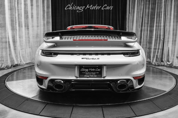 Used 2022 Porsche 911 Turbo S Cabriolet HIGH SPEC! Only 1400 Miles Chalk/Red LOADED Perfect! for sale Sold at Chicago Motor Cars in West Chicago IL 60185 4